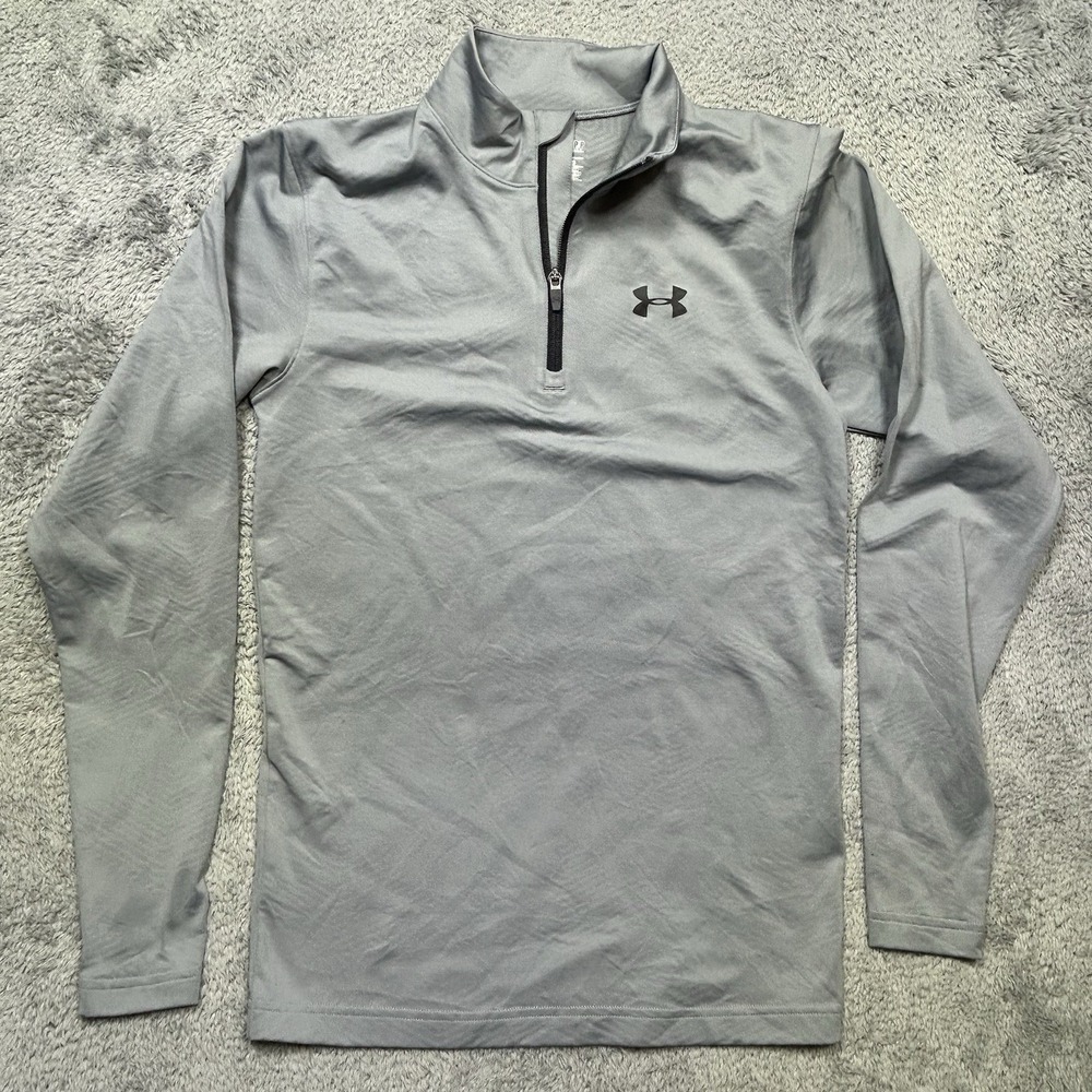 Under Armour Pullover Men's S Gray ColdGear Infrared 1/4 Zip Evo FITTED Gym
